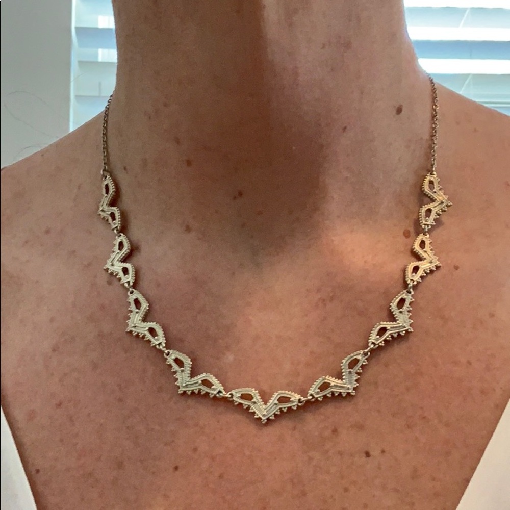 BR delicate light gold choker necklace